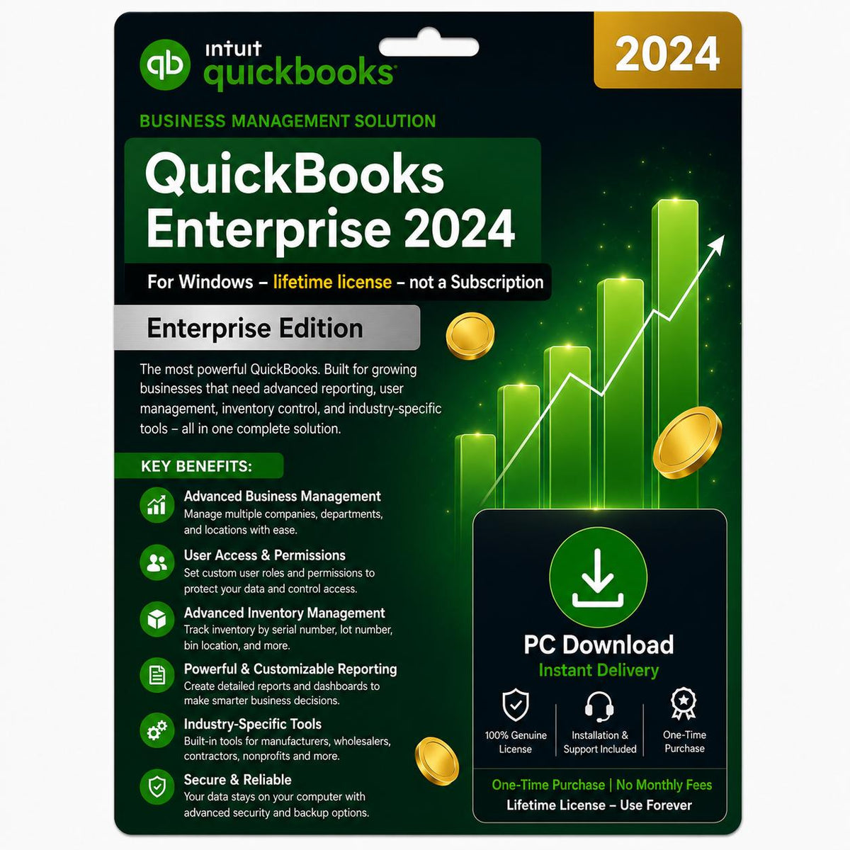 QuickBooks Desktop Enterprise 2024 – Authentic 1-Year Subscription | Guaranteed Activation