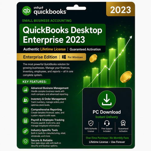 QuickBooks Desktop Enterprise 2023 – Authentic 1-Year Subscription | Guaranteed Activation