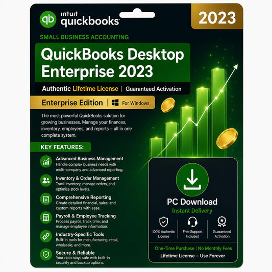 QuickBooks Desktop Enterprise 2023 – Authentic 1-Year Subscription | Guaranteed Activation