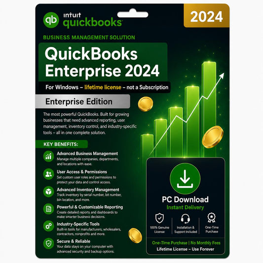 QuickBooks Desktop Enterprise 2024 – Authentic 1-Year Subscription | Guaranteed Activation